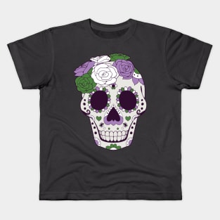 Genderqueer Pride - Sugarskull Dia De los Muertos Kids T-Shirt